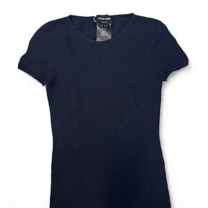 Giorgio Armani Women's Navy Short Sleeve Top (Can436)